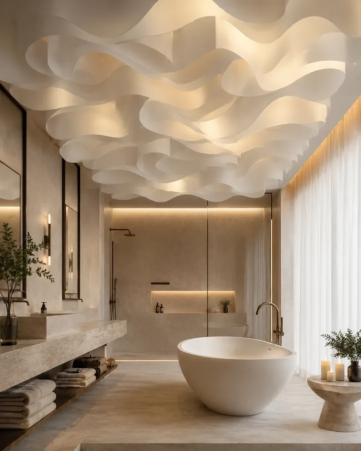 Тишина — декоративный потолок для ванная и spa